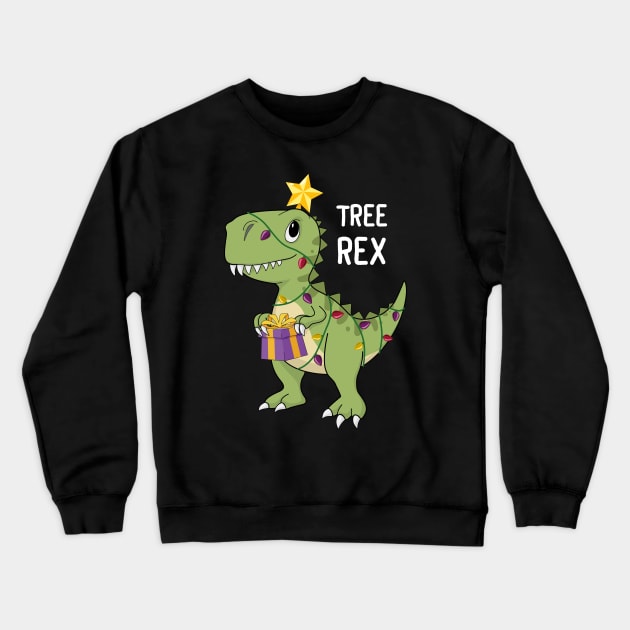 Tree Rex Dinosaur Crewneck Sweatshirt by MasliankaStepan